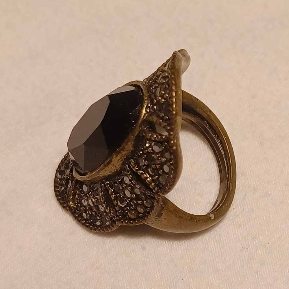 Black fashion statement ring